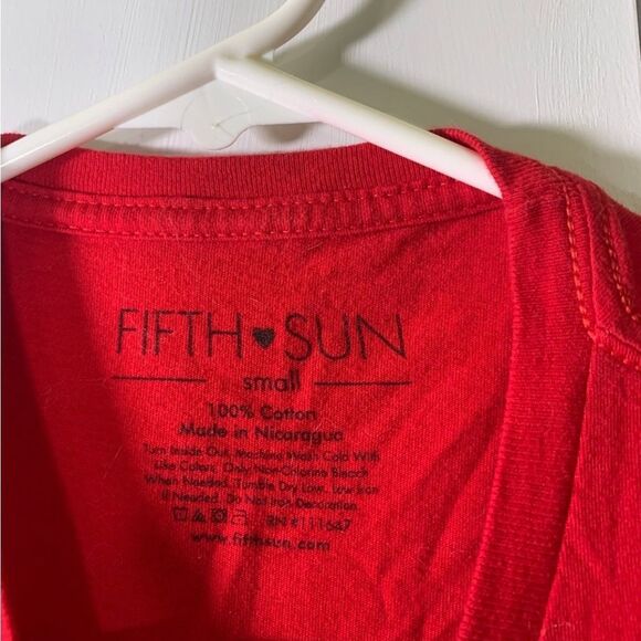 Fifth Sun Small‎ Red and Yellow T Shirt - Picture 3 of 4